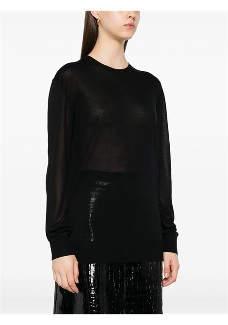 Black crew-neck sweater Toteme - women TOTEME | 253WRT0604YA0079001