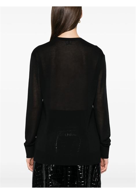 Black crew-neck sweater Toteme - women TOTEME | 253WRT0604YA0079001