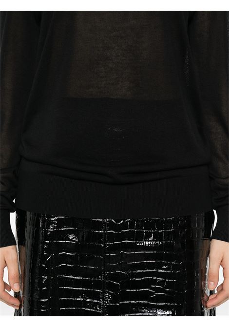 Black crew-neck sweater Toteme - women TOTEME | 253WRT0604YA0079001