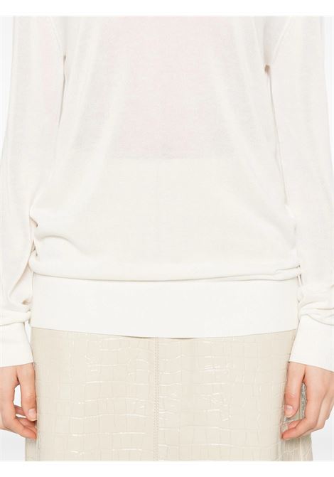 White crew-neck sweater Toteme - women TOTEME | 253WRT0604YA0079047