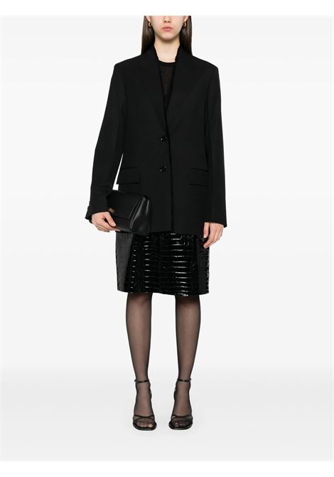 Blazer con revers grezzi in nero Toteme - donna TOTEME | 253WRZ0054FB0435001