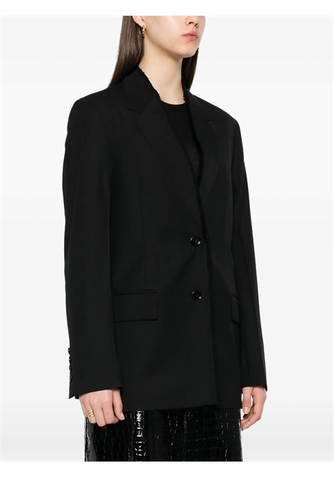 Blazer con revers grezzi in nero Toteme - donna TOTEME | 253WRZ0054FB0435001