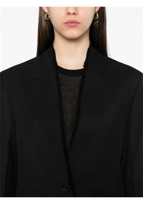 Blazer con revers grezzi in nero Toteme - donna TOTEME | 253WRZ0054FB0435001