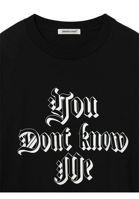 T-shirt You don't know me con zip in nero Undercover - uomo UNDERCOVER | UP2E4811BLK