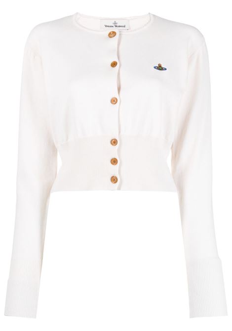 White bea cropped cardigan Vivienne Westwood - women VIVIENNE WESTWOOD | Sweaters | 1803002UY001VA402