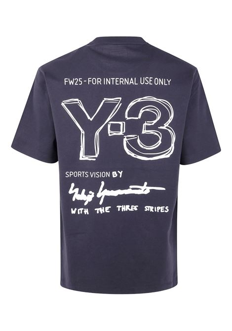 Blue sketch-logo T-shirt Y-3 - men Y-3 | KB2608BLK