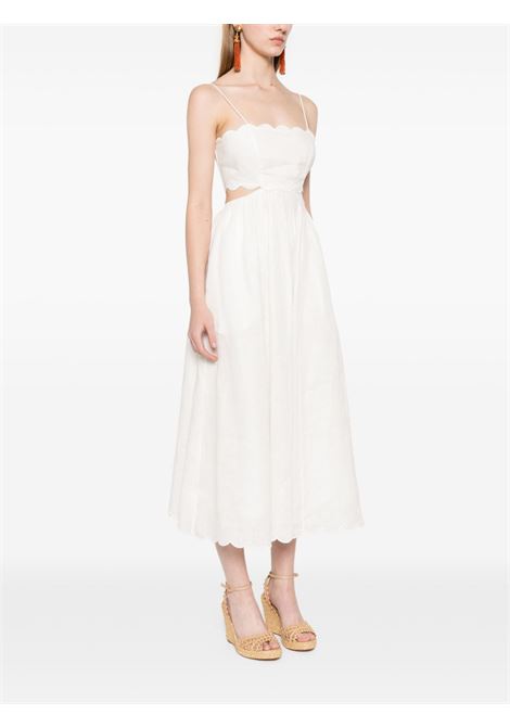 Abito midi Rhiannon in bianco Zimmermann - donna ZIMMERMANN | 1760DSS251IVO