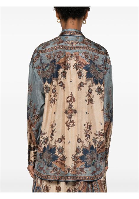 Multicolored long-sleeved Ascension shirt Zimmermann - women ZIMMERMANN | 3498TSS253BLCMINFLO