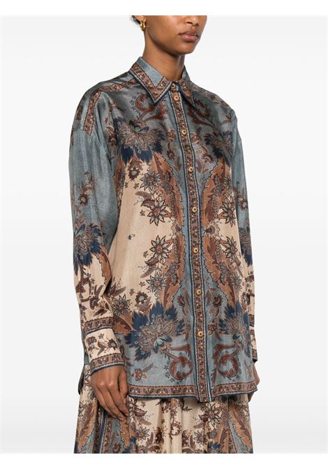 Multicolored long-sleeved Ascension shirt Zimmermann - women ZIMMERMANN | 3498TSS253BLCMINFLO