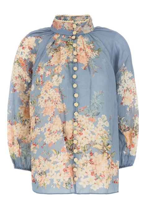 Blusa Cascadian Billow in azzurro Zimmermann - donna ZIMMERMANN | 3548TSS255TLBLBTFLO