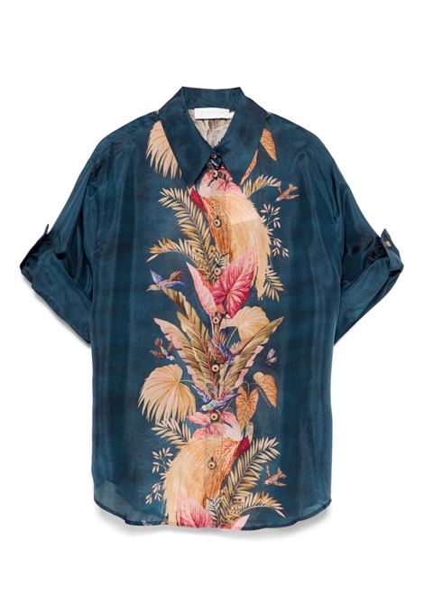 Blue Ascension Relaxed Shirt Zimmermann - women ZIMMERMANN | 3573TSS253DBPFL