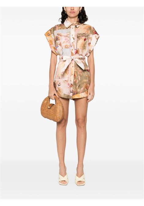 Tuta corta con risvolti Ascension multicolore Zimmermann - donna ZIMMERMANN | 4235YSS253SPLI
