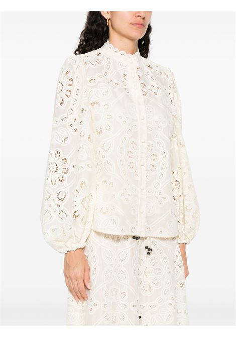Camicia con ricamo floreale in avorio Zimmermann - donna ZIMMERMANN | 4253TSS251IVO