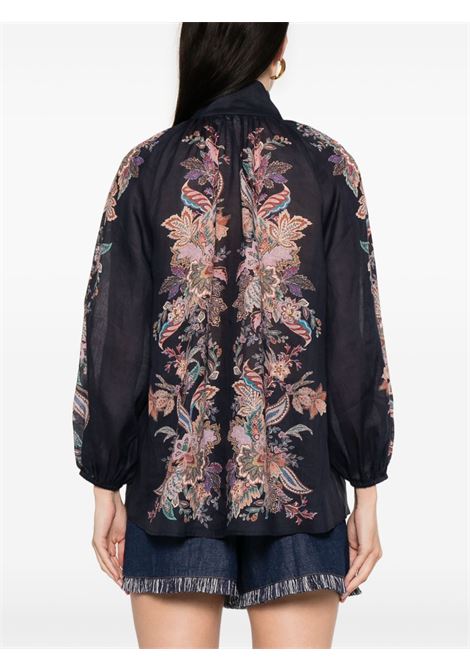Camicia rhiannon billow in blu Zimmermann - donna ZIMMERMANN | 4273TSS251NAVMLTPAI