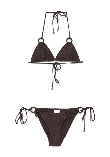 Brown Coco Texture Ring bikini Zimmermann - women ZIMMERMANN | 4386WSS254CHO
