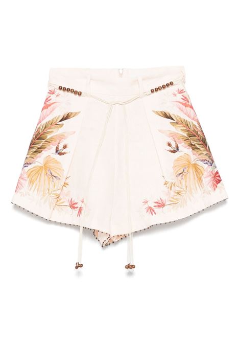 Shorts Ascension in beige Zimmermann - donna ZIMMERMANN | 4557ASS253CRMPLMFLO