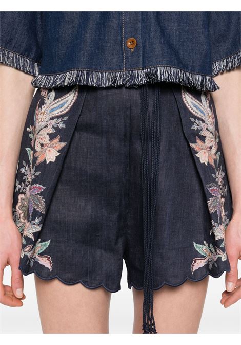 Shorts Rhiannon in blu Zimmermann - donna ZIMMERMANN | 4558ASS251NAVMLTPAI
