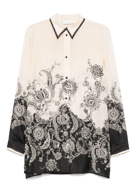 Black and cream rhiannon all-over print shirt Zimmermann - women ZIMMERMANN | 9923TSS251CRMBLKFLO