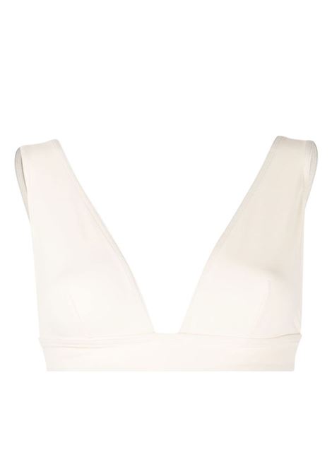 Milk white Chrome triangle bikini top - women
