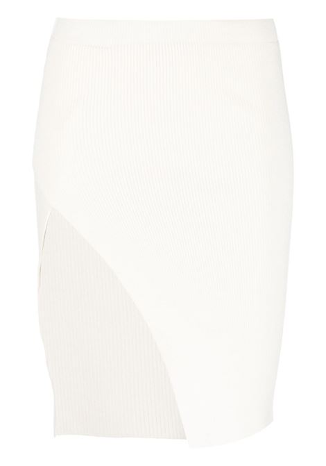 Gonna midi asimmetrica in bianco - donna