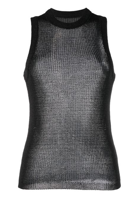Top a girocollo in nero - donna LOW CLASSIC | Top | LOW23UMKN030BK