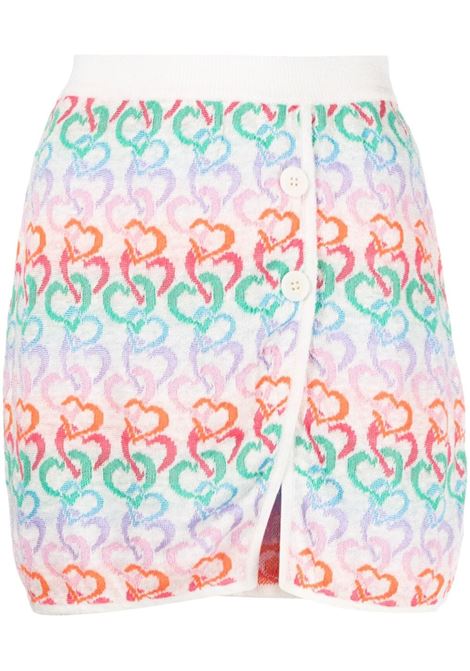 Multicolour heart-embroidery knit skirt - women MARCO RAMBALDI | Skirts | KN130GON999