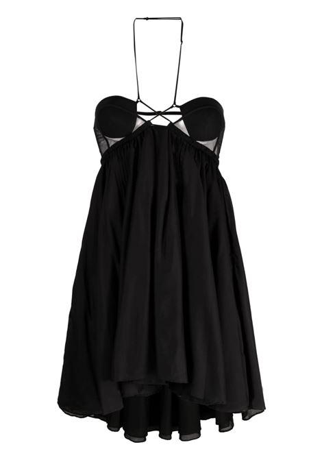 Black hilma flared dress - women NENSI DOJAKA | Dresses | NDSS23DR119BLK