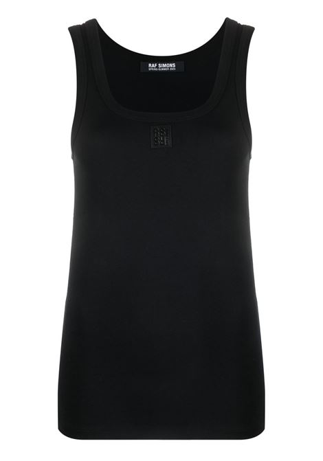 Top con applicazione in nero - donna RAF SIMONS | Top | 231W122A190170099