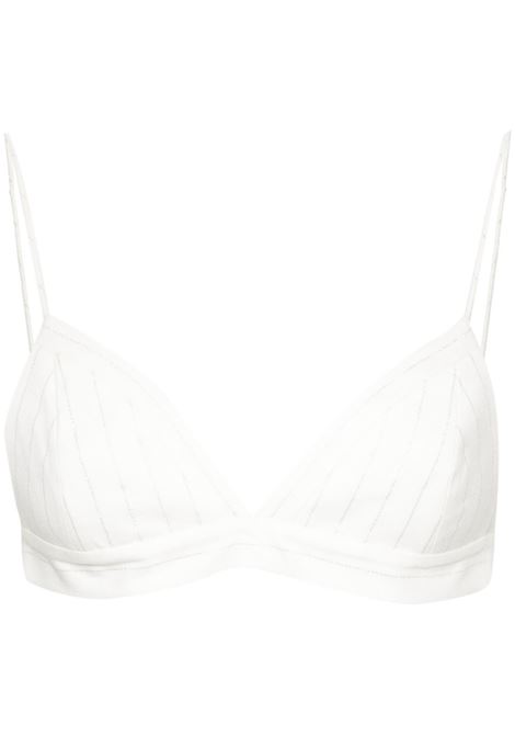 Top crop a triangolo in bianco - uomo ALEX PERRY | Top | T0204RE24WHT