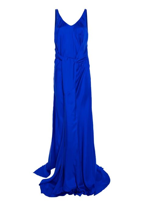 Blue Ima asymmetric silk dress Ann Demeulemeester - women ANN DEMEULEMEESTER | Dresses | 2401WDR20FA417057