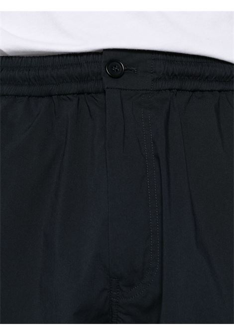 Blue elasticated-waist poplin shorts - men ASPESI | S4ACQ35P07601098