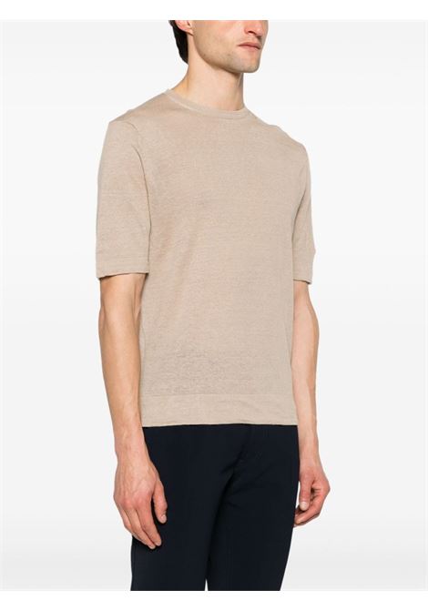 T-shirt a maglia fine in beige - uomo BALLANTYNE | B2W02514L1414075