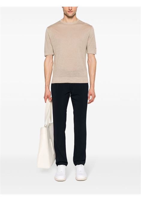 T-shirt a maglia fine in beige - uomo BALLANTYNE | B2W02514L1414075