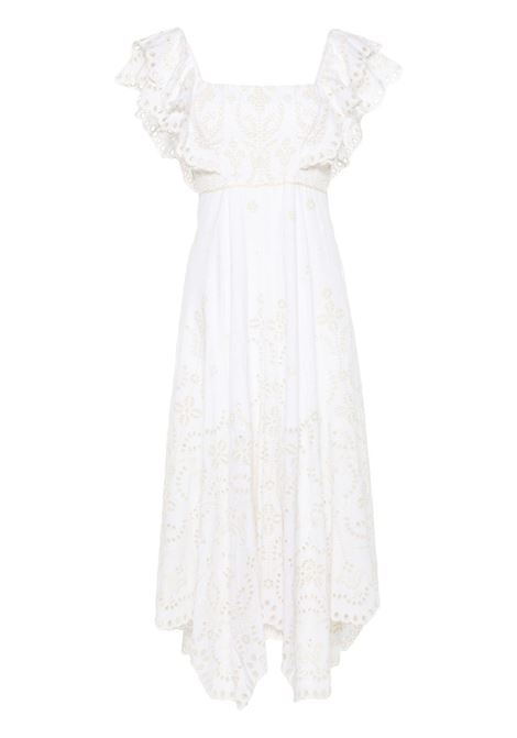 Abito lungo Sheen lungo in pizzo sangallo in bianco di Charo Ruiz Ibiza - donna CHARO RUIZ IBIZA 1989 | Abiti | 244623IVRY