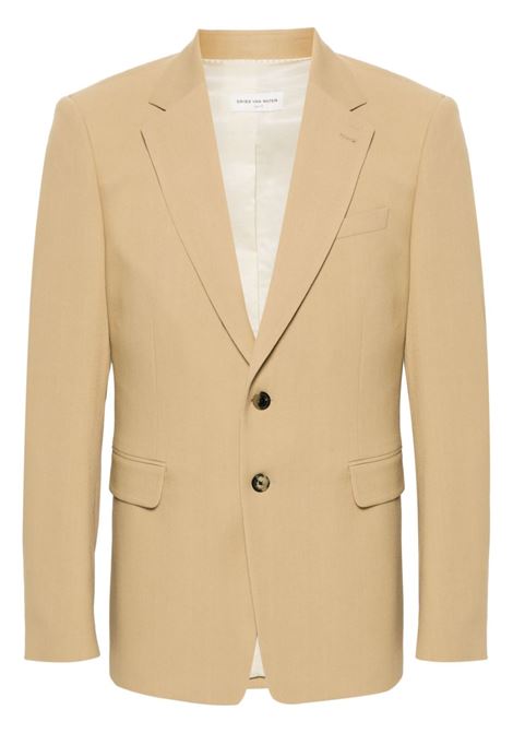 Beige single-breasted blazer - men DRIES VAN NOTEN | Blazers | 2410204028312101