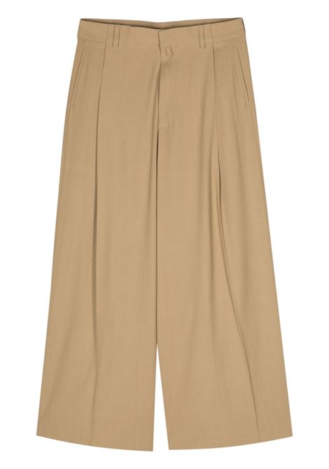 Sand beige wide-leg trousers Dries Van Noten - men DRIES VAN NOTEN | Trousers | 2410209408312101