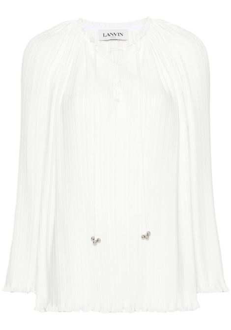 Blusa plissettata in bianco - donna LANVIN | RWTO00015904001