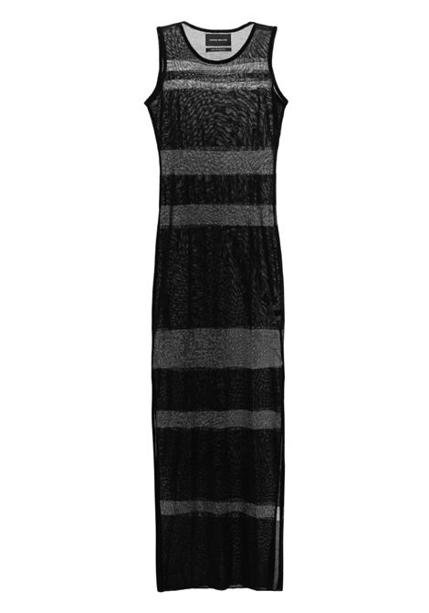 Black Sea Breeze sheer-knit maxi dress - women LOUISA BALLOU | Dresses | 1141330999