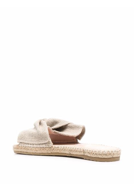 Ciabatte open-toe con ruches in beige - donna MANEBI | O71JKNTRL
