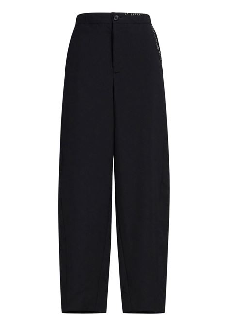 Pantaloni dritti con ricamo in nero - donna MARNI | PAMA0482SUTW83900N99