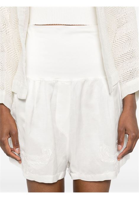 White lace-panelling shorts Maurizio - women MAURIZIO | W01071277MZS4MAT24