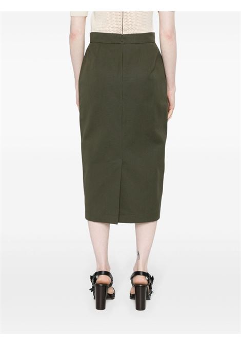 が大特価！ skirt cognac green Olive - MAXMARA - women スマホアクセサリー