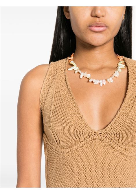 Beige abavo knitted jumpsuit - women MAXMARA | 2411321103600007