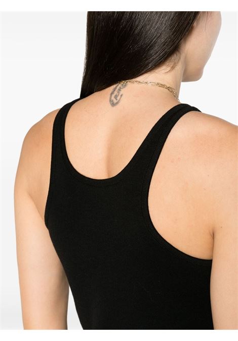 Top in maglia alfeo in nero - donna MAXMARA | 2411361071600008