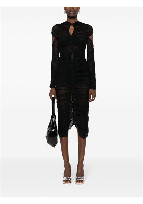 Black fitted midi dress Mugler - women MUGLER | 24P1RO15475951999
