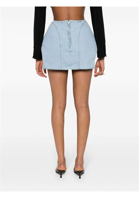 Light blue padded mini denim skirt Mugler - women MUGLER | 24S6JU05242112905