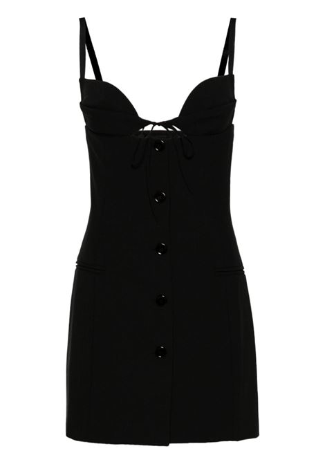 Abito nero dettaglio cut-out in nero - donna NENSI DOJAKA | Abiti | NDSS24DR186BLK