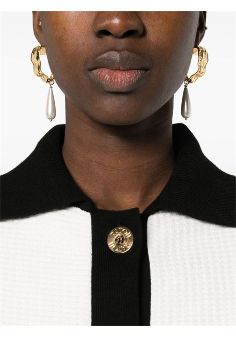 Top crop in maglia in bianco e nero - donna PATOU | KN1708070001W