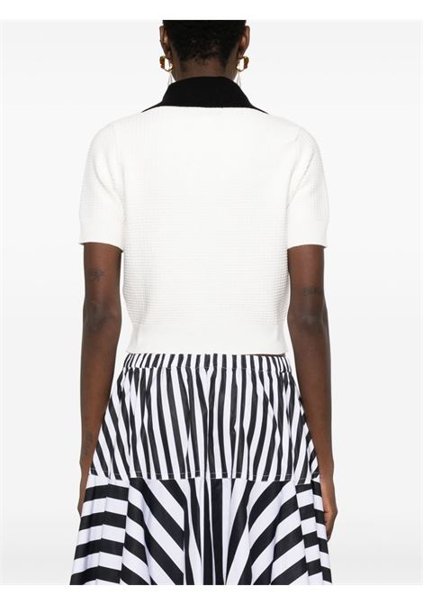 Top crop in maglia in bianco e nero - donna PATOU | KN1708070001W