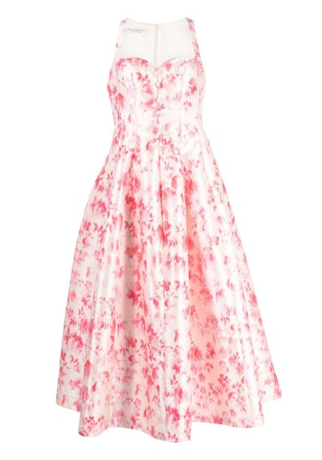 Pink floral-print midi dress - women PHILOSOPHY DI LORENZO SERAFINI | Dresses | A046507351006